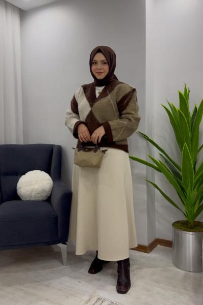 Kazak Vizon X Etek Bej  Sepette 1450 ₺ 