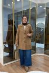 SÜET BLAZER CEKET Taba