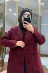 SÜET BLAZER CEKET Mürdüm