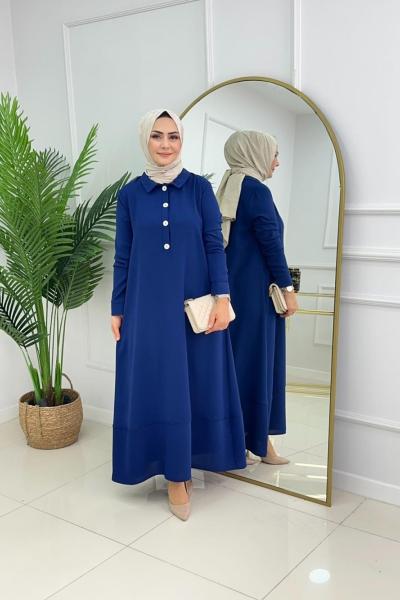 ADA ELBİSE-SAKS MAVİ Saks Mavisi
