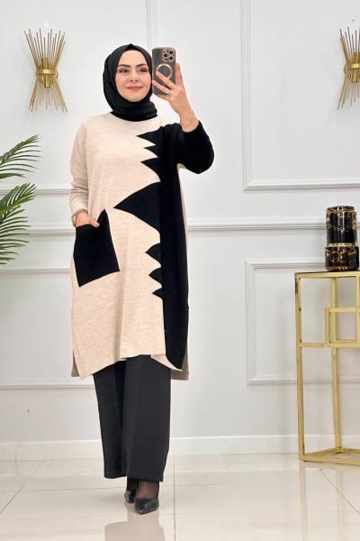 AHSEN TUNİK-BEJ Bej