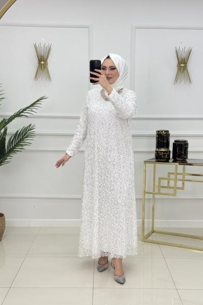 ALA ABİYE-BEYAZ Beyaz