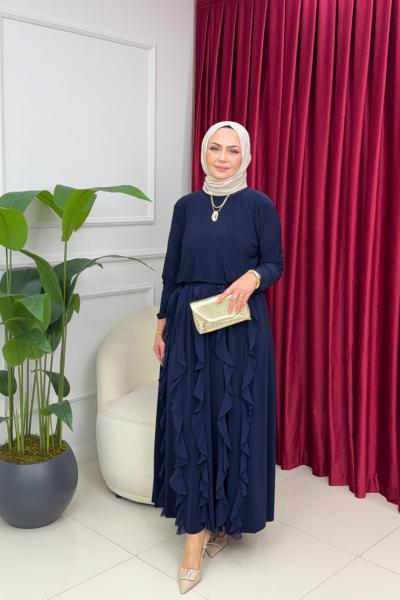 ALAZ ETEKLİ TAKIM - LACİVERT  Lacivert