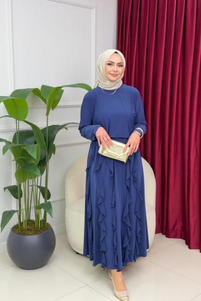 ALAZ ETEKLİ TAKIM - İNDİGO İndigo mavi