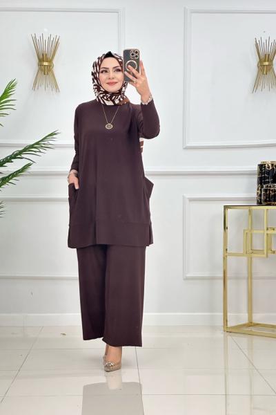 Almina Takım - Kahverengi Kahverengi