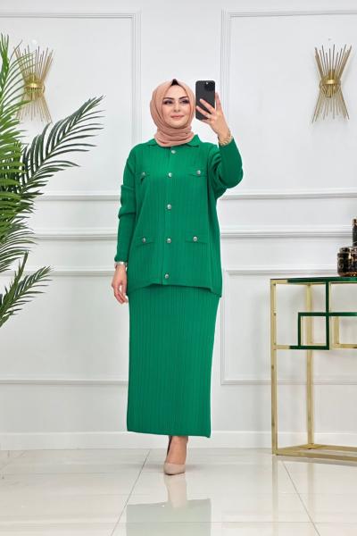 AYBÜKE ETEKLİ TAKIM-BENETTON YEŞİL Yeşil