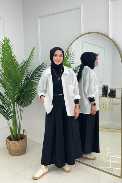 BAGGY ETEK PANTOLON - SİYAH Siyah