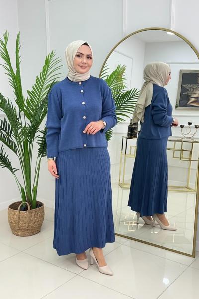 BENGÜ ETEKLİ TAKIM - İNDİGO İndigo mavi