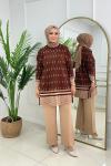 BİNNUR TRİKO TAKIM - KAHVERENGİ  Kahverengi