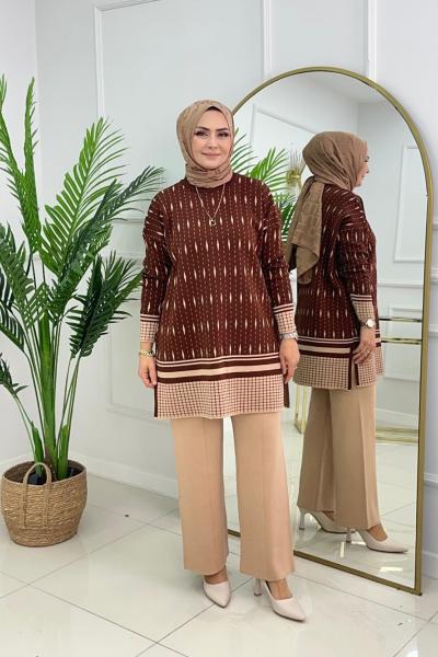 BİNNUR TRİKO TAKIM - KAHVERENGİ Kahverengi