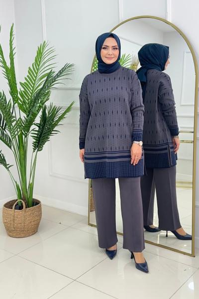 BİNNUR TRİKO TAKIM - ANTRASİT Antrasit