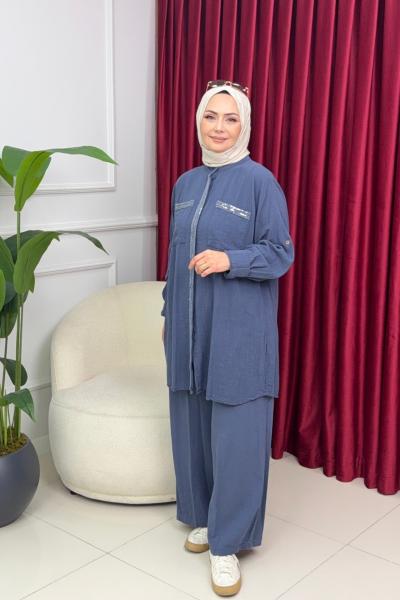 CLAY KETEN TAKIM - İNDİGO İndigo mavi