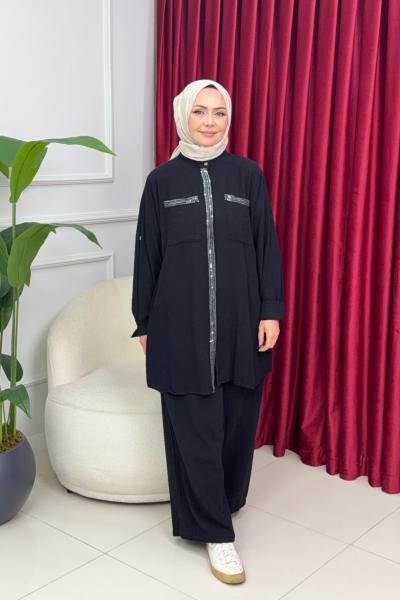 CLAY KETEN TAKIM - SİYAH Siyah