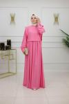 DİCLE ELBİSE - PEMBE Pembe