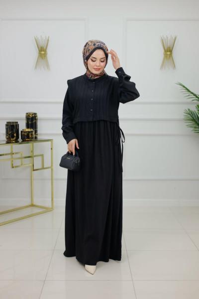 DİCLE ELBİSE - SİYAH Siyah