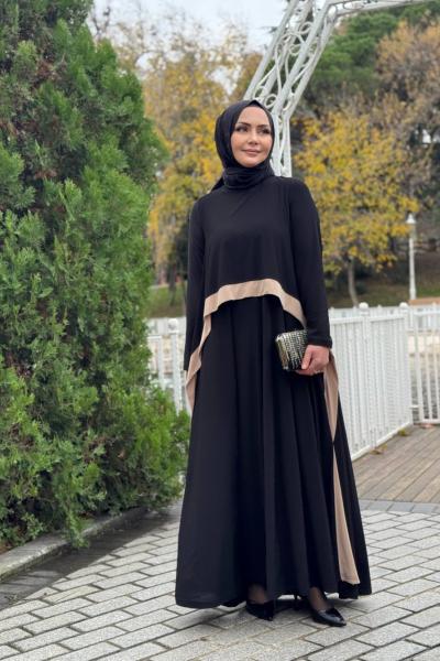 DİLRUBA ELBİSE - SİYAH Siyah