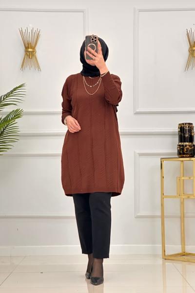 ECE TUNİK-KAHVERENGİ Kahverengi