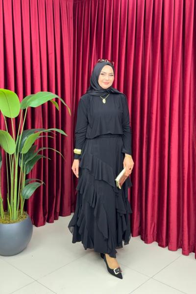 ESMA ETEKLİ TAKIM - SİYAH Siyah