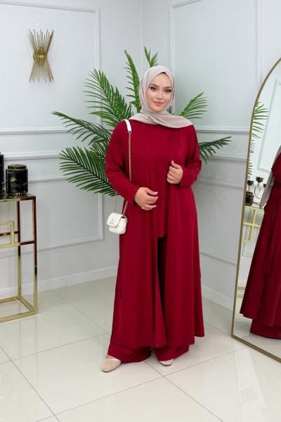 FRESH ÜÇLÜ TAKIM - BORDO Bordo