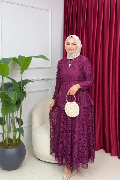 FULYA DANTELLİ TAKIM - MÜRDÜM Mürdüm