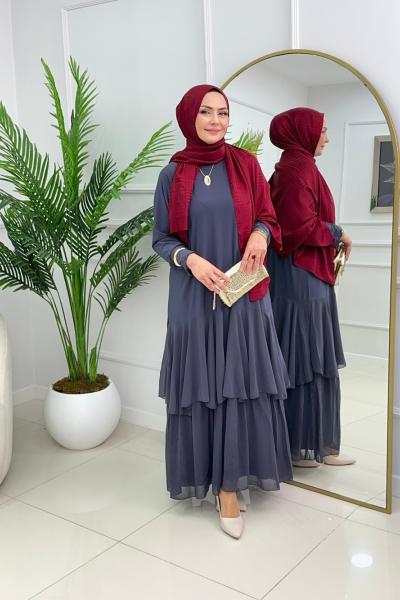 FÜSUN ELBİSE - ANTRASİT Antrasit