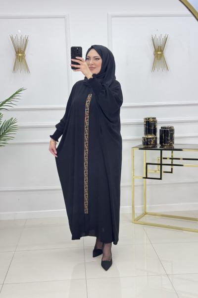 HİLAL FERACE-SİYAH Siyah Kahverengi