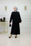 İMREN ETEKLİ TAKIM-SİYAH Siyah