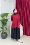 LİNA PENYE TUNİK - BORDO Bordo