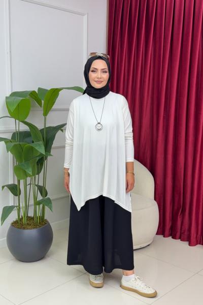 LİNA PENYE TUNİK - BEYAZ Beyaz