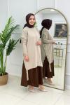 LUMİA MERSERİZE TUNİK - BEJ Bej