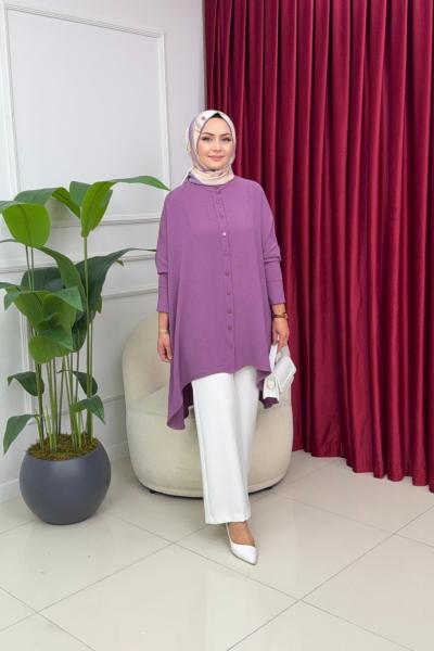 MANOLYA GÖMLEK - LİLA  Lila