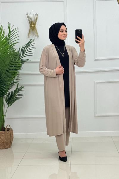 Meral Takım - Bej Bej