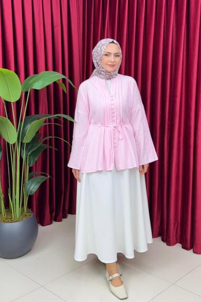 NATURAL  GÖMLEK - PEMBE Pembe