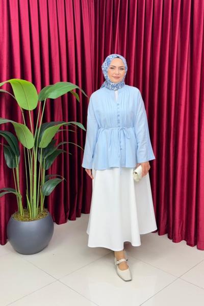 NATURAL GÖMLEK - BEBE MAVİSİ Bebe Mavisi