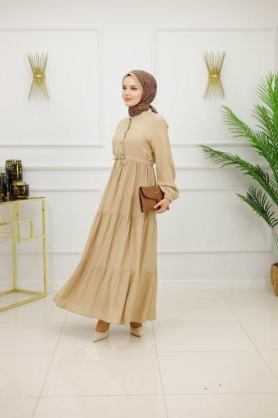 NEFİSE ELBİSE-BEJ Bej