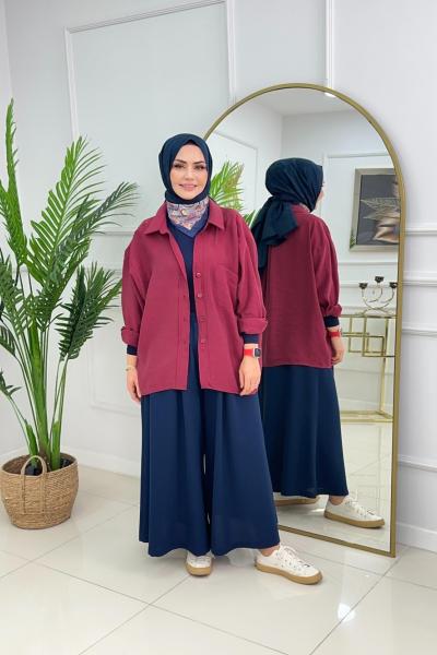 PERY GÖMLEK - BORDO Bordo