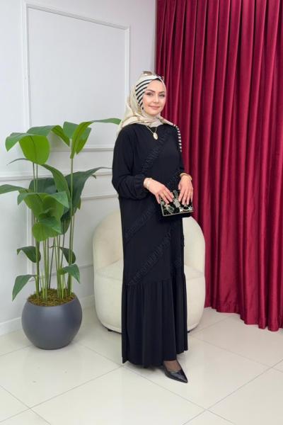 SELEN ELBİSE - SİYAH Siyah