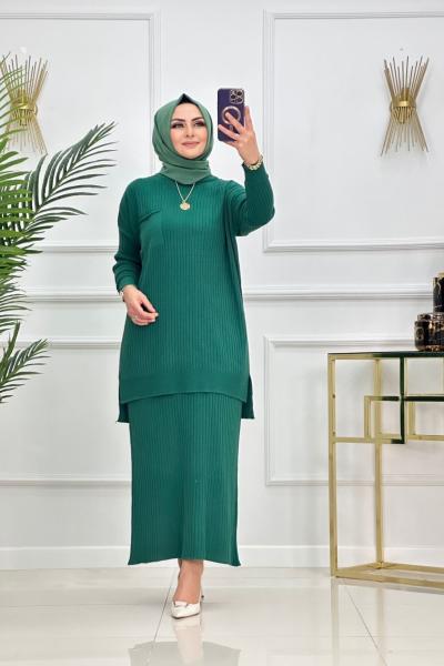 SİMAY ETEKLİ TAKIM-ZÜMRÜT Zümrüt