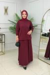 ŞULE ETEKLİ TAKIM  Bordo