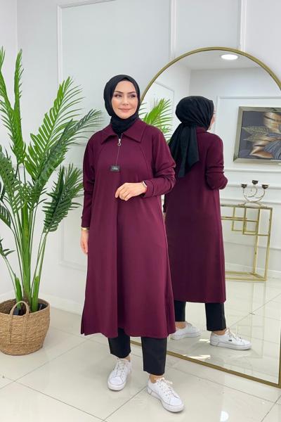 SUZAN OYSHO TUNİK - BORDO Bordo