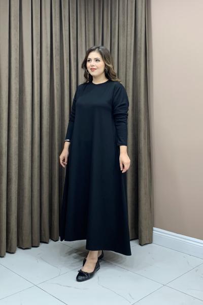 Basic Rose Elbise - Siyah