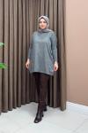 Basic Triko Tunik - Gri