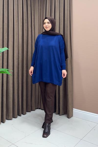 Basic Triko Tunik - Lacivert
