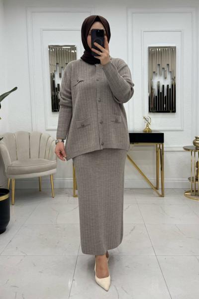 Aybüke Triko Takım - Vizon