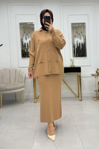 Aybüke Triko Takım - Camel