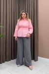 Büzgü Gömlek - Pembe
