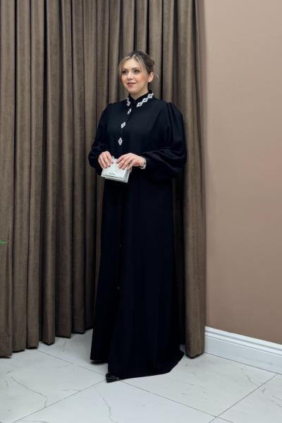 Elegant Elbise / Ferace - Siyah