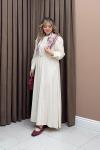 Essen Fularlı Elbise - Ekru