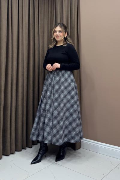 Gloria Ekose Etek - Antrasit