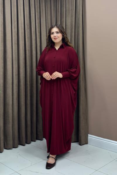 Hazel Ferace / Elbise - Bordo
